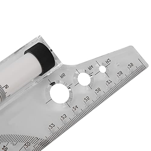 CHICIRIS Winkel Herrscher mit Roller für Schnelle und Genaue Entwürfe, für Studenten und Architekten, PVC -Kunststoffmaterial