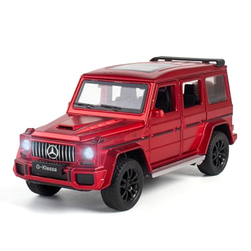 Image of Metal Pull Back Diecast Car 1:32 Mercedes Benz GTR Pull Back Toy Car Model with Sound Light Boys Gifts Toys for Kids (Red)