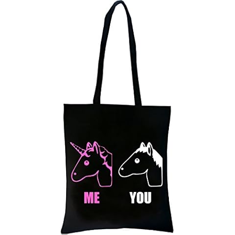 PREMYO Reusable Cotton Tote Bag with Unicorn Print Cover