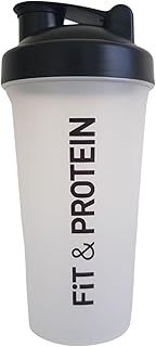 Gerlinéa Fit & Protein Coctelera para Bebidas Proteínas 600ml, Libre de BPA, Transparente, 222422