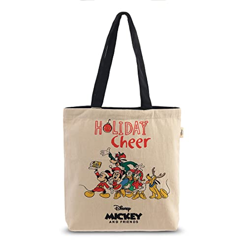 Pluchi Disney Cotton White/Natural Color Canvas Tote Bag For Kids & Adults 15x16x3 cm (Holiday Cheer) (B0BRSSV4QF) Amazon Price History, Amazon Price Tracker