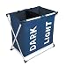 Chrislley X-frame Laundry Hamper Basket Dirty Clothes Laundry Basket Large Home Laundry Hamper Sorter Laundry Bag (Blue)