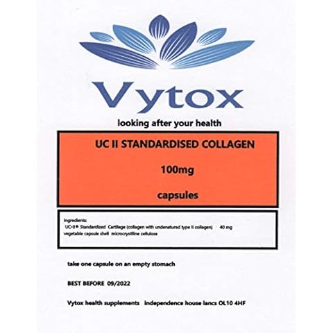 UC II Standardised Collagen (100mg) 120 Capsules, 4 Months Supply, by vytox, Vegetarian Cover