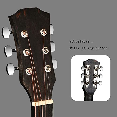 Guitar Kit, String Instrument Electronic Guitar Acoustic Guitar Classical Guitar Beginner Fingerstyle 38 Inch Ballad Musical Instrument Youth Practice Can Carry Backpack ( Color : #A , Size : Long-95C #TOP2