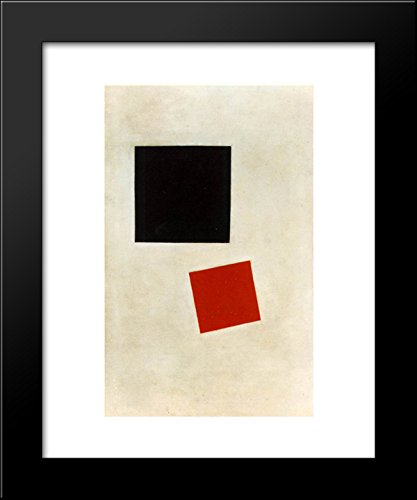Black Square and Red Square 20x24 Framed Art Print by