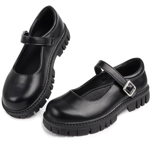Image of Toddler Girl Dress Shoes Bow Black Dress School Shoes Princess Mary Jane for Toddler /Little Girl