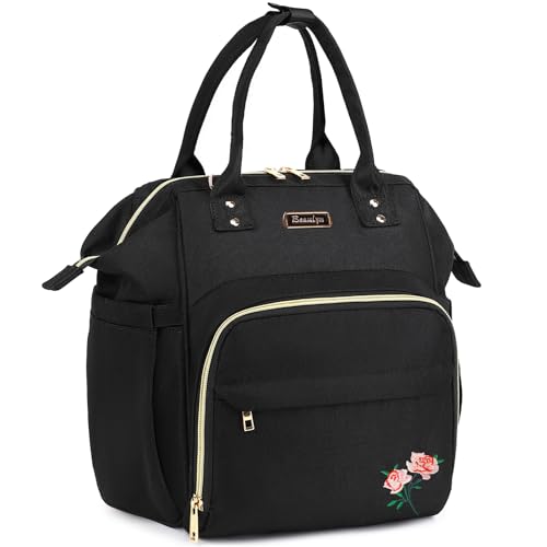 Image of Beaulyn Small Diaper Bag Backpack, Mini Diaper Bag Tote & Portable Crossbody Backpack with Insulated Pocket