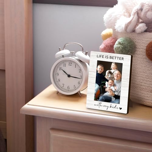 DUXMNAMG Kids 4x6 Picture Frame, Mom Picture Frame, Mom Gifts for Mothers Day from Kids Girls Boys, Photo Frame for Desk Decor