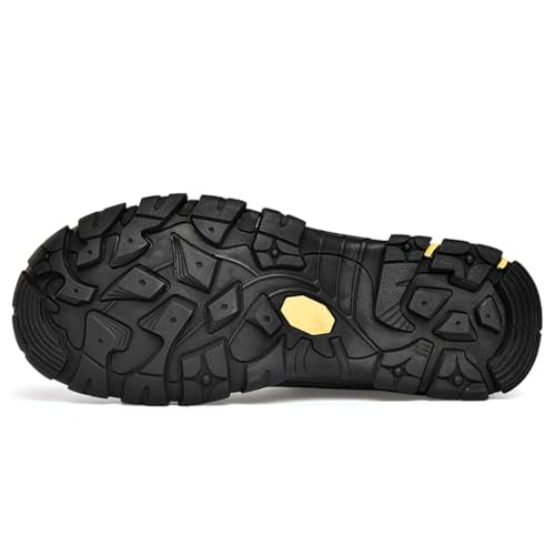 Hiking Shoes for Men Waterproof Non-Slip Durable Outdoor Travel High top Shoes Comfort Black/Brown3