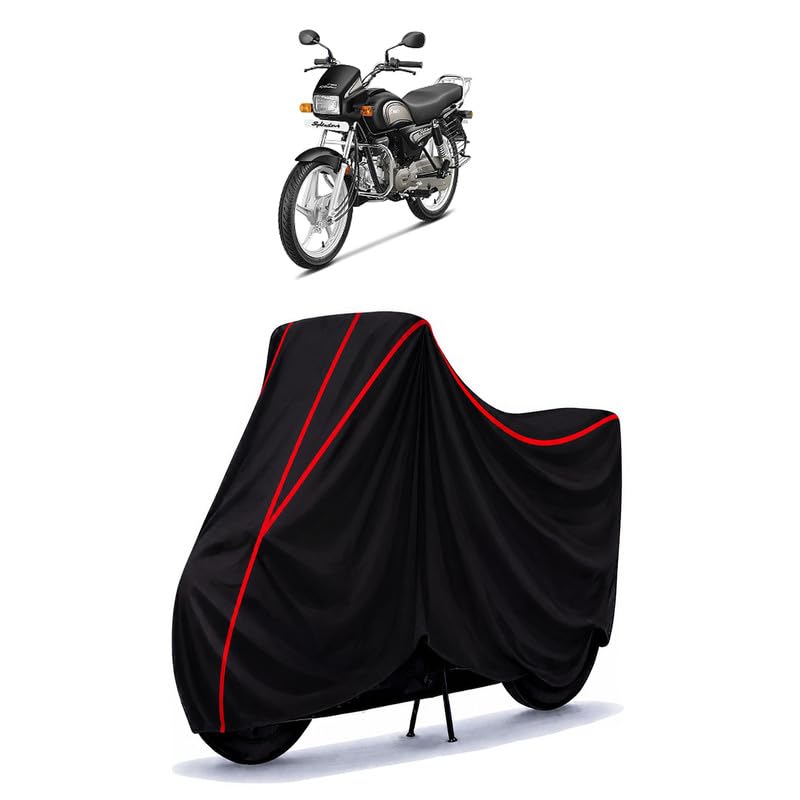Image of Hero Splendor Plus Water Resistant Bike Cover for All Motorcycles & Rain | Heavy Duty Taffeta Fabric | UV Protection, Dustproof, Scratchproof | All Weather Two Wheeler Body Cover with Elastic Bottom