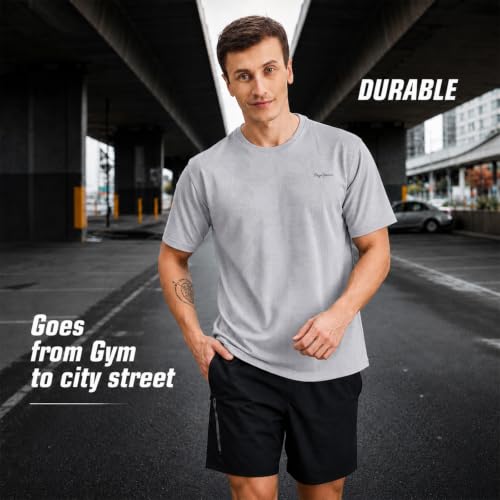 Image of Pepe Jeans Men's Solid Polyester Regular Fit Athleisure T-Shirt | Durable Lightweight Performance Tee for Gym & Casual Use | Breathable Quick-Dry Fabric | Round Neck | Short Sleeves | Sporty Comfort