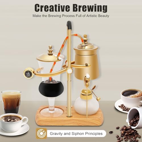 Vintage Balance Syphon ekspres do kawy, próżniowy system parzenia kawy na kemping i do użytku domowego, syfon do specjalnego przygotowywania kawy