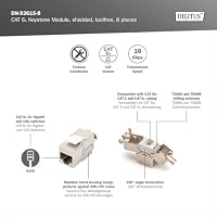 DIGITUS Keystone-Modul Cat 6A – 8 Stück – Geschirmt – 500 MHz 10Base-T – Ansicht 3