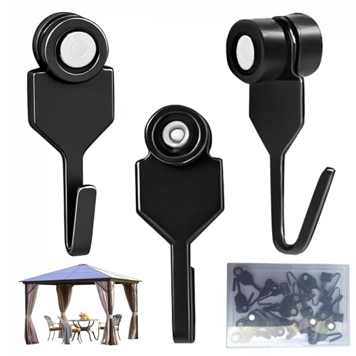 HGroCA Gazebo Curtain Hooks Heavy Duty Galvanized Steel 20Pcs