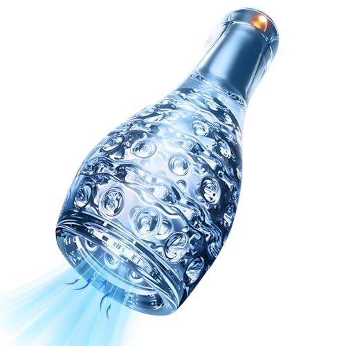 Qcpuuu Masturbatore Elettrico per Uomini, Cup a Lacrima con 10 Modalità di Vibrazione, Pompa per Pene, Masturbatore da Tasca, Sex Toys per Uomini