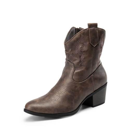 DREAM PAIRS Women's Western Cowboy Cowgirl Embroidered...