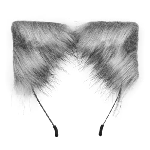 DRESHOW Faux Fur Wolf Tail Cat Ears Headband Lace Masquerade Mask Set Wolf Fox Cosplay Costume Animal Dress Up Fancy Dress Accessories Halloween Role Play Party Costume - Image 4