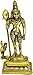 Gangesindia Brass Standing Murugan Lord Kartikeya Statue, Traditional Hindu Deity Sculpture (7.62 cm,6.35 CM, 17.15 CM) (Murugan Karatikeya Idol)