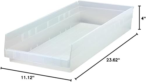 Miniatura 2 de Quantum Storage Systems QSB116CL - Paquete de 6 contenedores de almacenamiento de plástico colgantes de 4 pulgadas, 23-58 pulgadas x 11-18 pulgadas