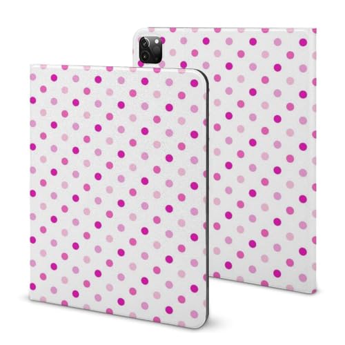 Protège-écran iPad Pro 11 rose à pois anti-choc avec fonction réveil