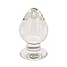 Eastern Delights Rock the Hell Huge Glass Butt Plug,G-spot Crystal Anal Plug Bum Plug Pleasure Wand Anal Trainer Sex Toy (Large)