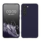 kwmobile Hülle kompatibel mit Samsung Galaxy S23 Hülle - TPU Silikon S23 Handyhülle - Case stoßabsorbierend flexibel - Kabelloses Laden - Deep Ocean
