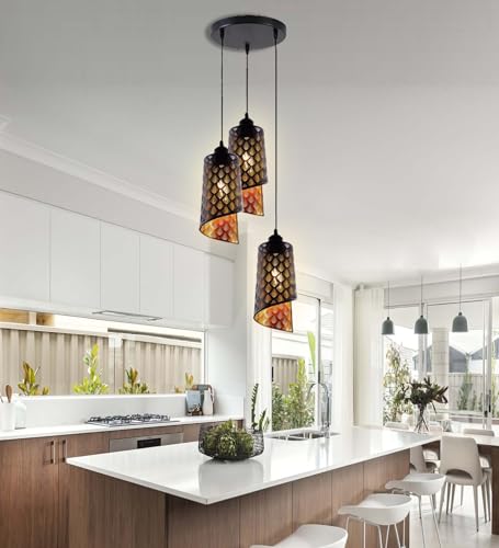 Image of Lyse Decor Hanging Lamps for Living Room, Pendant Lights for Drawing Room Center, Dining Table Light and Bedroom Lights (Without Bulb)