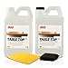 Crystal Clear Epoxy Resin One Gallon Kit | MAS Table Top Pro Epoxy Resin & Hardener | Two Part Kit for Wood Tabletop, Bar Top, Resin Art | Set Includes Spreader & Brush | Professional Grade Coating