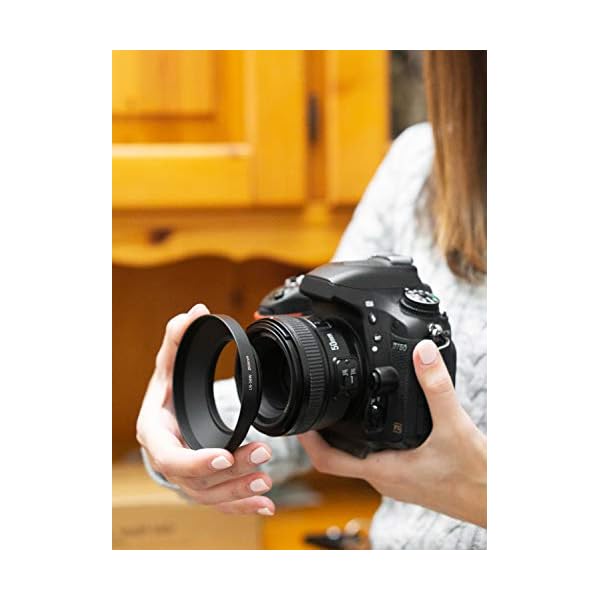 Ares Foto® 55mm Weitwinkel Gegenlichtblende Streulichtblende Sonnenblende zum Einschrauben. CNC gefrästes Metall… – Bild 7