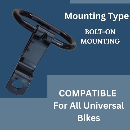 Image of PATHAK Pillion Holder Hook Compatible for Royal Enfield Classic 350, Bullet 350 Accessories All, Hunter, Meteor, Thunderbird - Heavy-Duty Universal Bike Accessories, Black