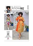 Know ME ME2020 Vestido cruzado con cinturón para mujer y mujer por Keechii B Style M1 (10-12-14-16-18)