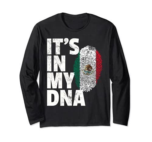 Mexican Mexico Flag T Shirt Pride DNA Men Women Kids Gift Maglia a Manica