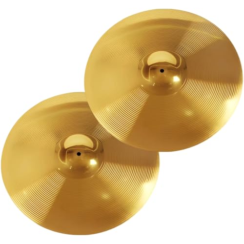 Cymbales Hi-Hat en alliage robuste avec sonorité cristalline dorée