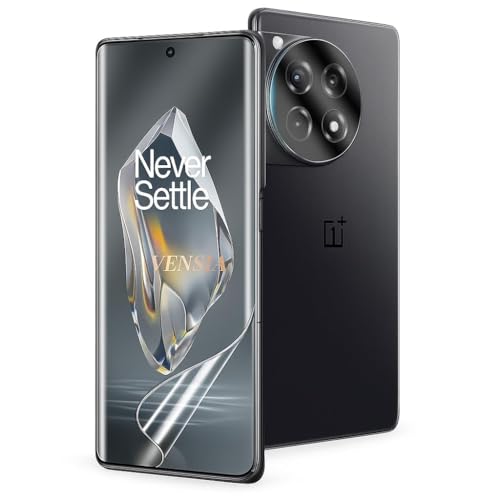 Image of Screen Protector for OnePlus 12 (1 Pack) | HD Clear Hydrogel TPU Film | Full Coverage Screen Guard | Fingerprint Unlock Support | Self-Healing | Anti-Scratch | Bubble-Free | Case Friendly