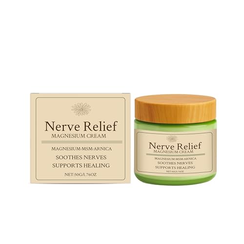 CleJoy Nerve Relief Magnesium Cream with MSM & Arnica, Soothes Nerves & Daily Soothing Support, 50g/1.76oz
