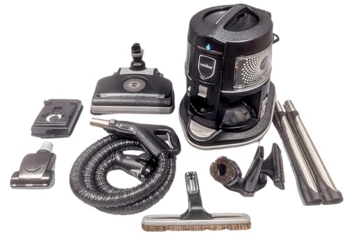 Rainbow Vacuum Cleaner Black with LED Light Complete Floor Care Package for Carpet Hard Floors Pet Hair