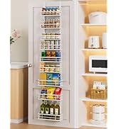 Delamu 9-Tier Over the Door Pantry Organizer, Adjustable Pantry Door Organizers and Storage, Meta...