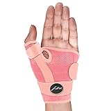 Dr. Arthritis Von Ärzten Entworfen Handbandage, Daumenbandage Links/Rechts, Handgelenkstütze mit Daumenschiene/Stabilisierende Handgelenkbandage mit Daumenortthese [Pink, Einzelpack]