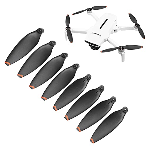 Image of Dilwe Mini Drone Propeller Set, 8 PCS /Set Low Noise Drone Propellers, Dynamic Balance Test, Propeller Blades Replacement Accessories for X8 Mini RC Drone Spare Parts(Orange)