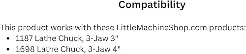 Miniatura 2 de (5481) Llave, mandril de torno, cuadrado de 0.315 in (5/16 pulgadas), mango largo, construcción resistente, LittleMachineShop.com (5481)
