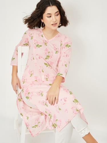 Image of Max Women's Cotton Blend Regular Kurta