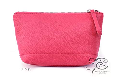 Simply Unearthed - Bolsa de maquillaje de piel auténtica, color Rosa, talla Small