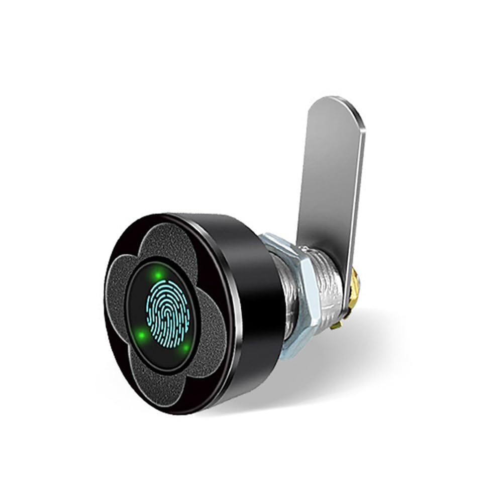 Aundhegrtt Black Fingerprint Lock Cabinet Drawer Lock Indoor Security Lock Mailbox Lock For Indoor Use