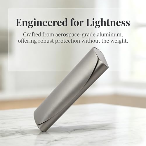Image of Philley Aluminum Ultra-Light Eyeglasses Case Hard Shell Nearsighted Glasses Case for Women & Men