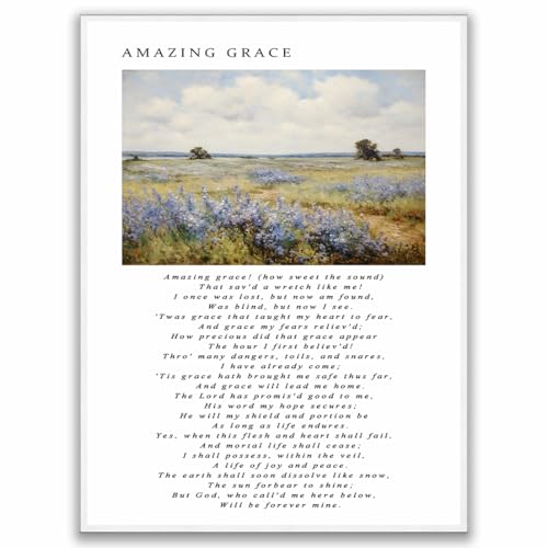 Christian Wall Art - Hymn Print, Worship Song Lyric Quote, Vintage Scripture Decor, Vintage Religious Home Art, Inspirational Scripture Wall Art 8x12in Unframed