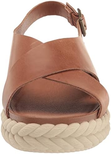 Lucky Brand Women's Laythan Backstrap Platform Sandal Wedge, Latte, 8.5 | Image 1