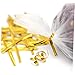 TOVINANNA Gold Ties for Candy Bags 800 Pcs Wrapping Ties Festive Bread Bag Ties for Christmas Candies