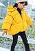 ASHER FASHION Baby Boys Girls Hooded Coat Winter Outfit Lightweight Warm Coat Windproof Jacket (Yellow 3-4T)