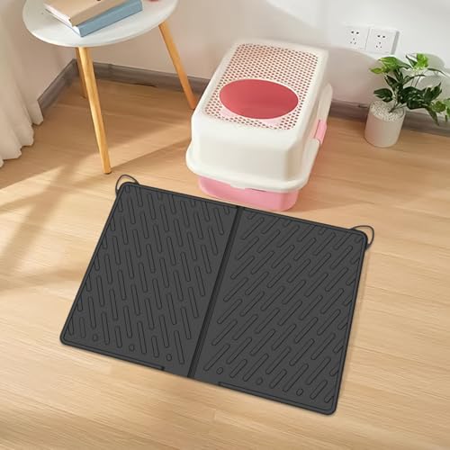 Tapis pour litière de chat imperméable et bac protection sol lavable - 3