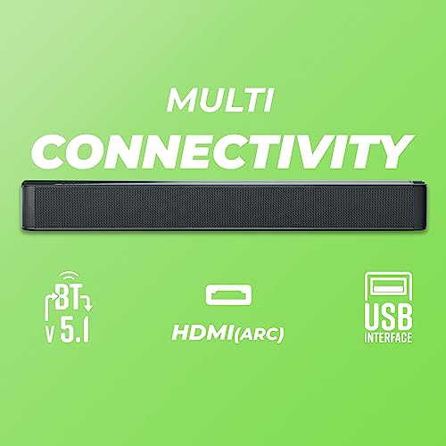 Image of ZEBRONICS Juke BAR 2601 60W Output, Powerful soundbar, Bluetooth 5.0, HDMI (ARC), USB, Retro Style Volume Controller, Remote Control and LED Indicator